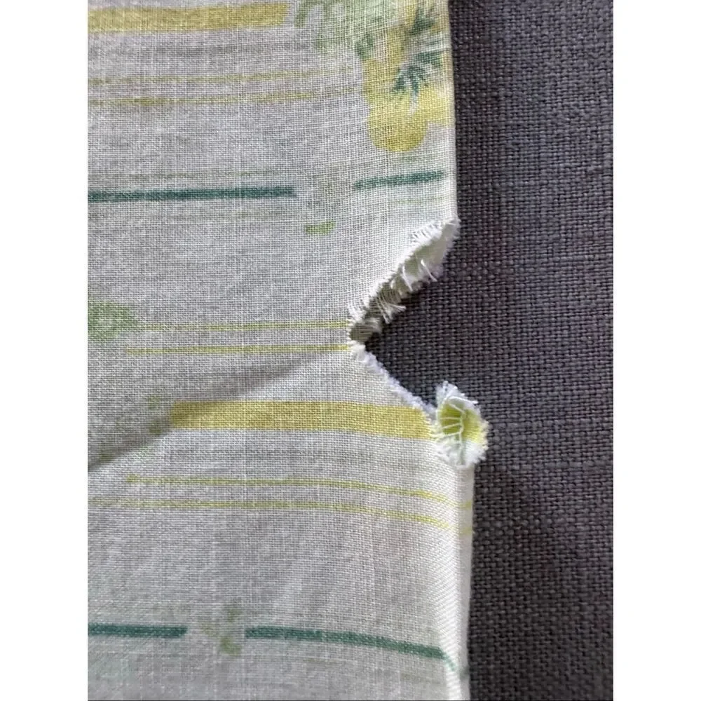 Vintage cream pastel green 70s standard pillowcase floral retro